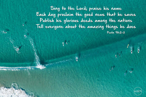 Word + Image: Psalm 96:2-3 - The Farm, Killalea - 10x15" Canvas