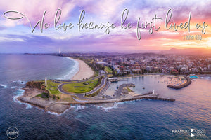 Word + Image: 1 John 4:19 - Wollongong Aerial (WI020R)