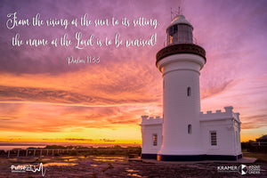 Word + Image: Psalm 113:3  - Point Perpendicular Lighthouse (WI005R)
