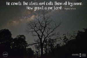 Word + Image: Psalm 147:4-5, Tongarra Milky Way (WI066R)