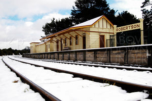 Robertson Station in Snow, Southern Highlands, NSW (AB020R)