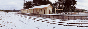 Robertson Station in Snow, Southern Highlands, NSW (AB021WP)