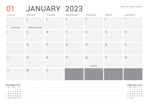 Southern Highlands 2023 Calendar